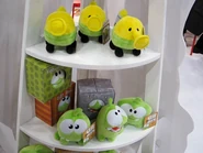 3 Doodlers above some Cut the Rope plush toys at the 2011 Toy Fair[4]