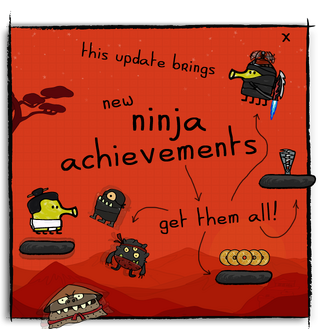 Doodle Jump Ninja: Three Eyed Monster - Walls 360