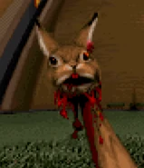 Голова крольчихи насажена на кол в конце эпизода Inferno