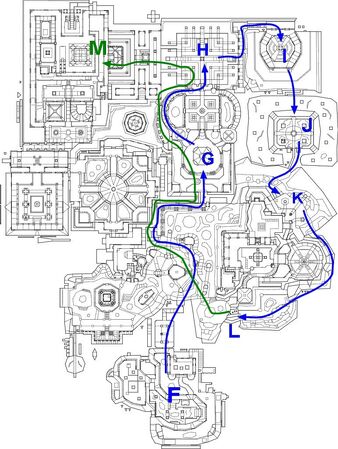 Fig. 3a - Map 13 walkthrough part 3, the NE region.