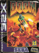 Box art for the UK 32X version of Doom