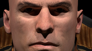 A rendering of the Doom Slayer without his helmet from DOOM (2016). The head mesh was borrowed from BJ's head from Wolfenstein: The New Order