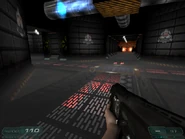 ClassicDoom-e1m8-cross.png (287 KB) Cross roads; ammo to the right and left, teleporter down the hall