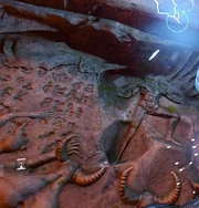 Carving from the 2016 Doom depicting a reworked version of tablets from Doom 3