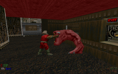 Demon 2 — the player grabs the Demon's horns and proceeds to pull them upwards, ripping its head horizontally in two.