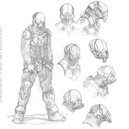 A concept art drawing of the Marine.