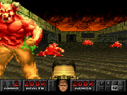 A screenshot of Hell Gate from the PlayStation version of Doom.