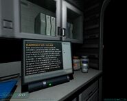 A medical report directly displayed on a monitor