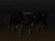 Giant Dogs in Doom episode 1 level 8 that replaces demons in Big and Small.