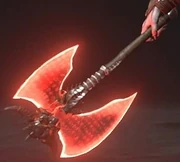 The Argent Axe, here shown in the hands of its wielder the Marauder