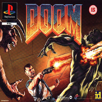 The PAL cover of the PS1 version of Doom.