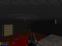 A large pool of blood