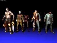 Models of various Zombies