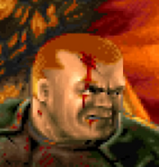 Doomguy's face at the end of Thy Flesh Consumed