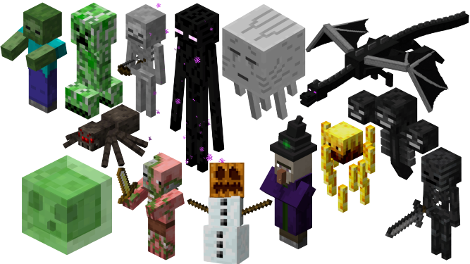 all minecraft mobs