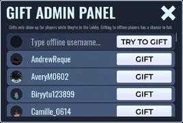 Gifting Screen
