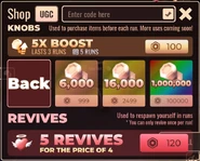 Additional options for buying Knobs. (Before The Great Outdoors Update).