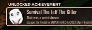 The "Survival The Jeff The Killer" badge in-game.