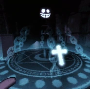 Sally being crucified.