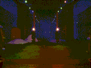 Krampus Figure destroying a Alarm Clock