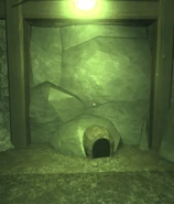 Louie’s hole in a room that has side rooms after using a Gween Soda.