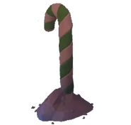 A green candy cane.