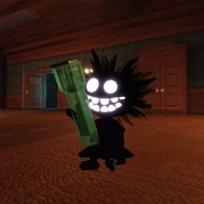 Sally holding a Shakelight.