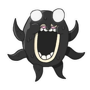 A sticker of Screech giggling. The sticker's name being "Screech Giggle".