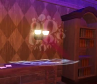 Eye's crucifixion on table.