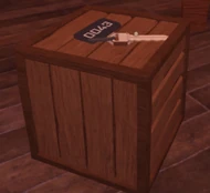 A key on a crate.