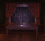 Gold seen near a window in The Reception.