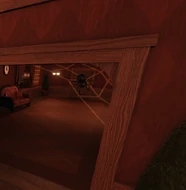 Timothy on a spider web.