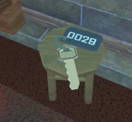 A Key spawned on the tabouret.