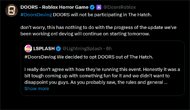 Devlog #22 (June 17, 2025; deleted) Following a complaint from LSPLASH, DOORS is no longer participating in The Hatch.