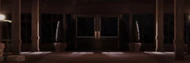 The thumbnail of DOORS's official X account, depitcting a darker version of the Lobby.