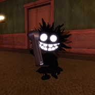 Sally holding a Flashlight.