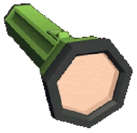 Flashlight green glow