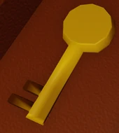 A key inside a drawer.