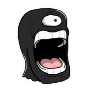 A sticker of shocked Seek, the sticker's name being "Shocked Seek"