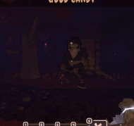 Using a Crucifix against The Grimkeeper, an alternate version of The Groundskeeper in The Halloween Spotlight Event.