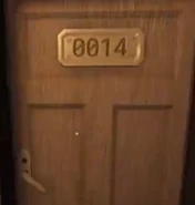 An old door in The Backdoor, seen in old footage.