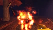 A player burning after eating the "World's Spiciest Gummy" candy.