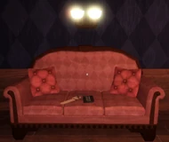 A key on a couch.