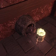 Louie in a blood room by Jack.