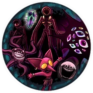 A sticker of some of the entities, the sticker's name being "The Hotel".