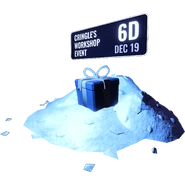 A close-up view of the countdown before the event started.