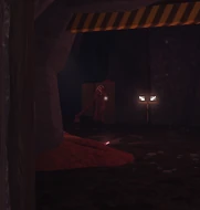 Figure stuck on a locker.