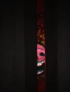 Blitz's idle/rebounding form as seen inside of a closet.