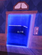 An elevator to The Backdoor in the Lobby.