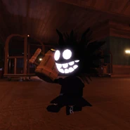 Sally holding a Smoothie.